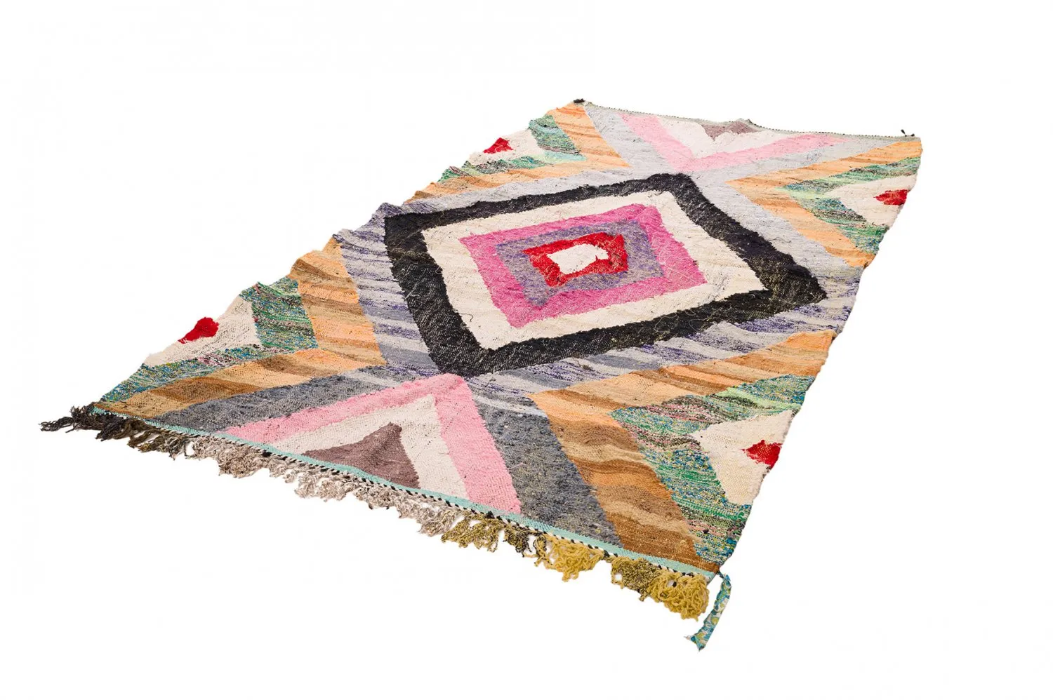 Marokkolainen Kilim matto Boucherouite 155 x 285 cm