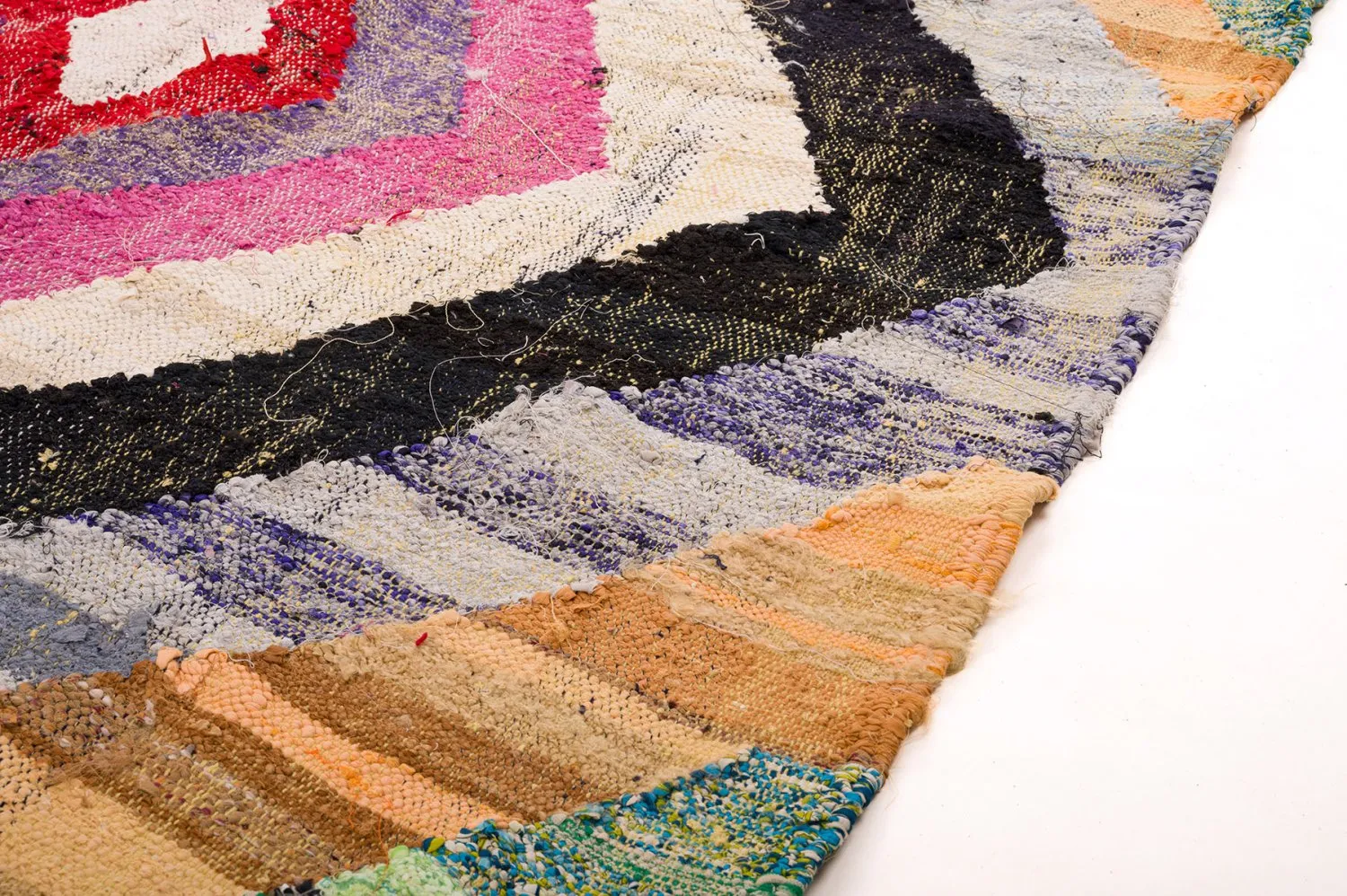 Marokkolainen Kilim matto Boucherouite 155 x 285 cm