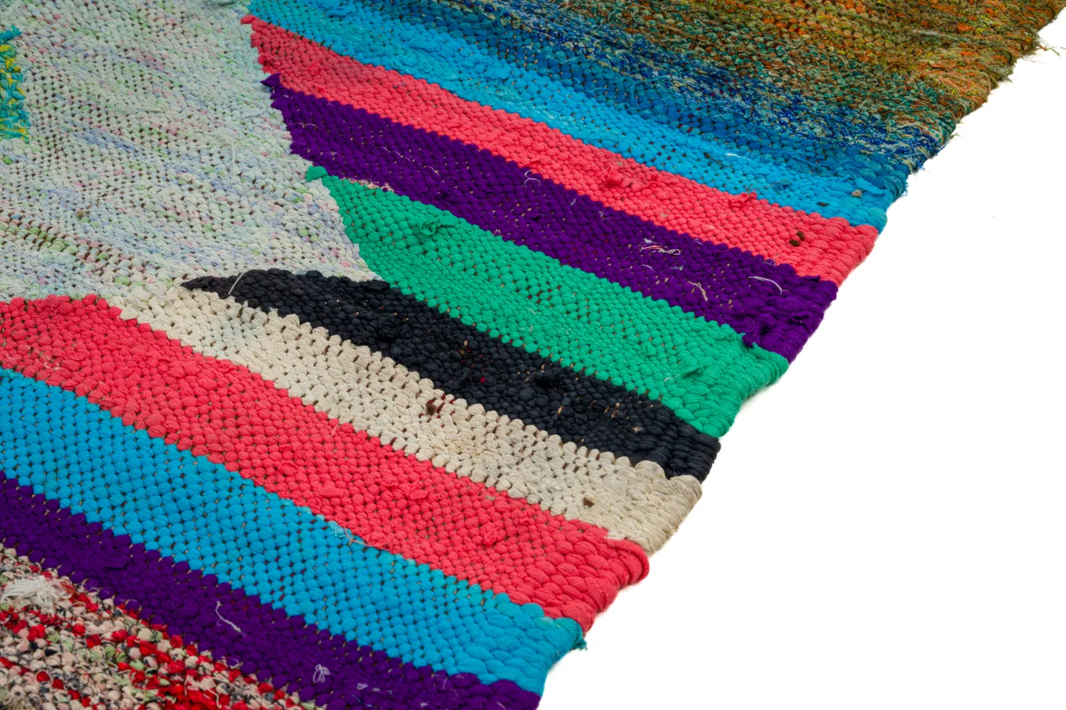 Marokkolainen Kilim matto Boucherouite 130 x 230 cm
