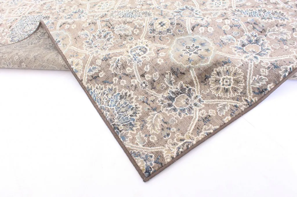 Wilton-matto - Sanandaj (sininen-beige)