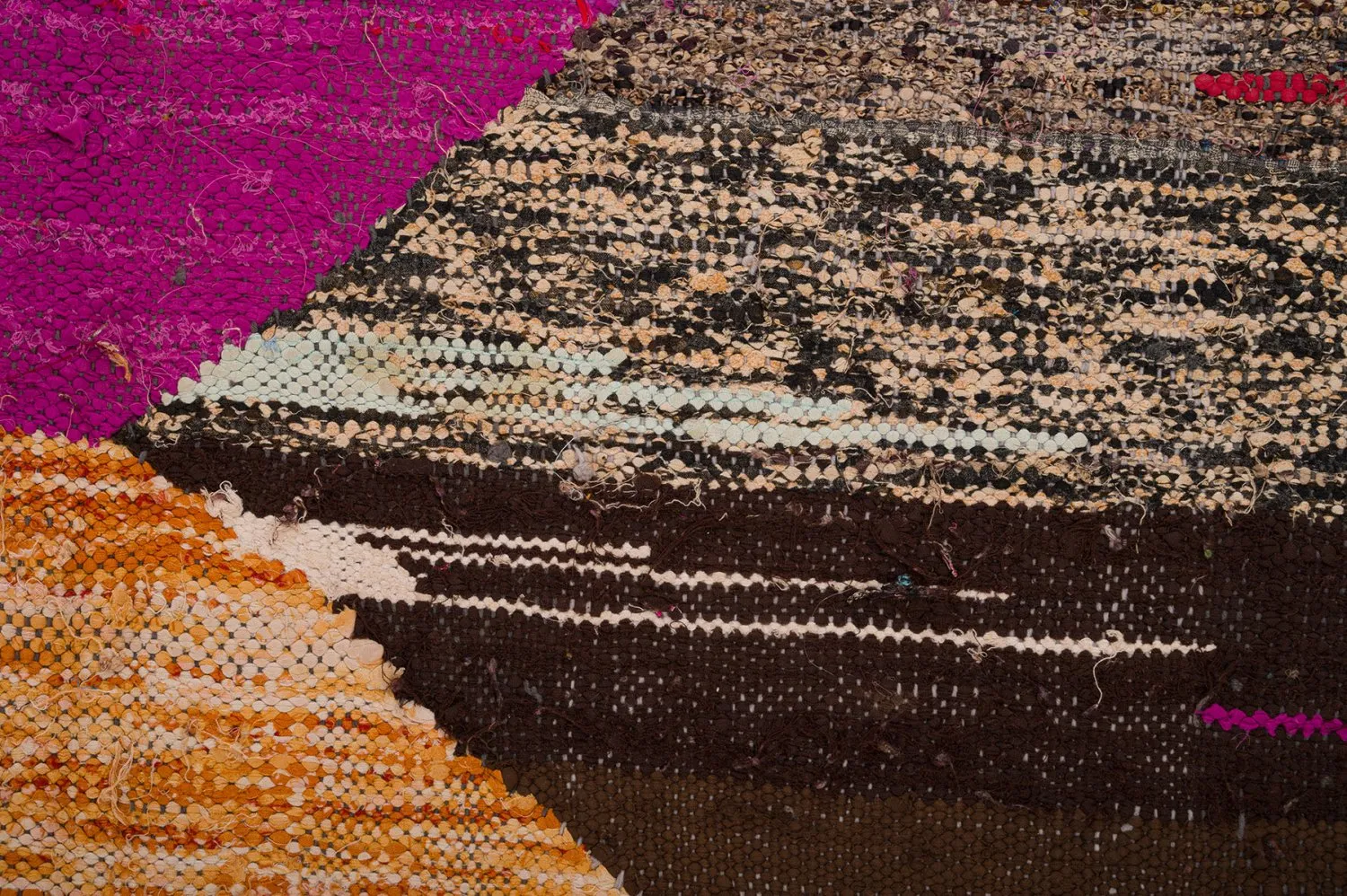 Marokkolainen Kilim matto Boucherouite 130 x 275 cm