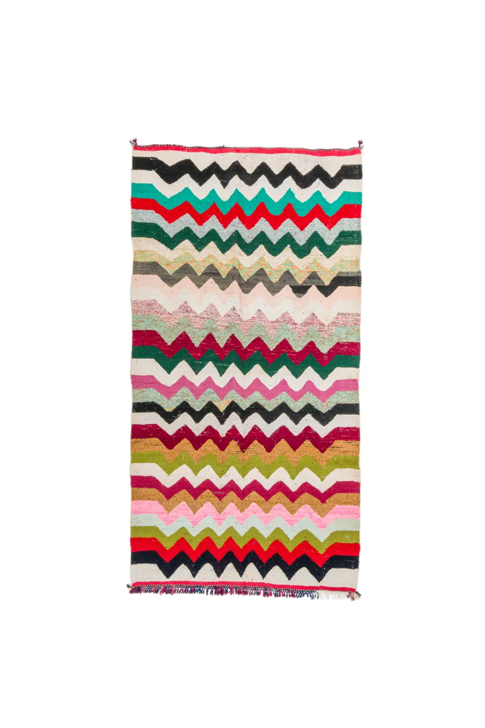 Marokkolainen Kilim matto Boucherouite 120 x 235 cm