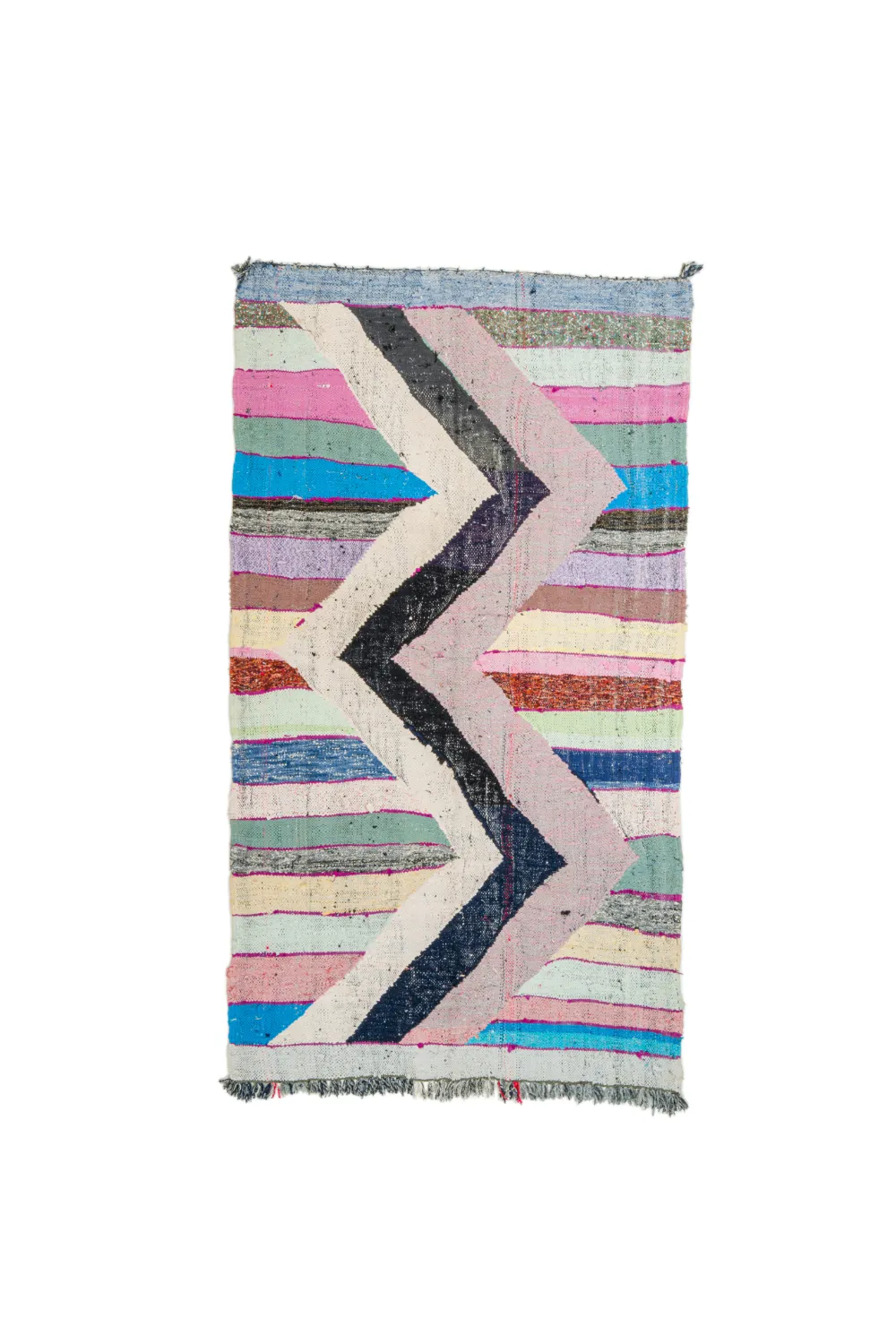 Marokkolainen Kilim matto Boucherouite 130 x 230 cm