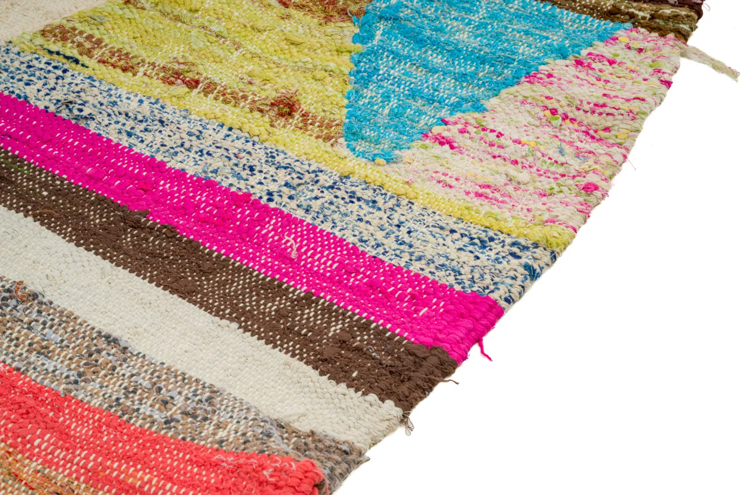 Marokkolainen Kilim matto Boucherouite 145 x 260 cm