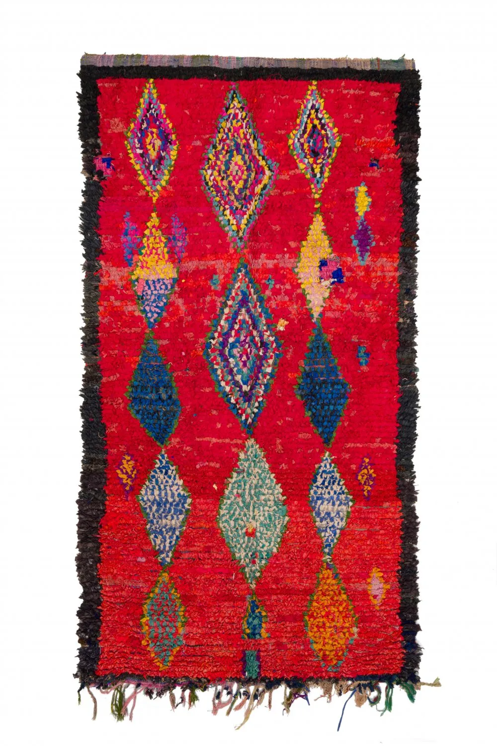 Marokkolainen Kilim matto Boucherouite 290 x 150 cm