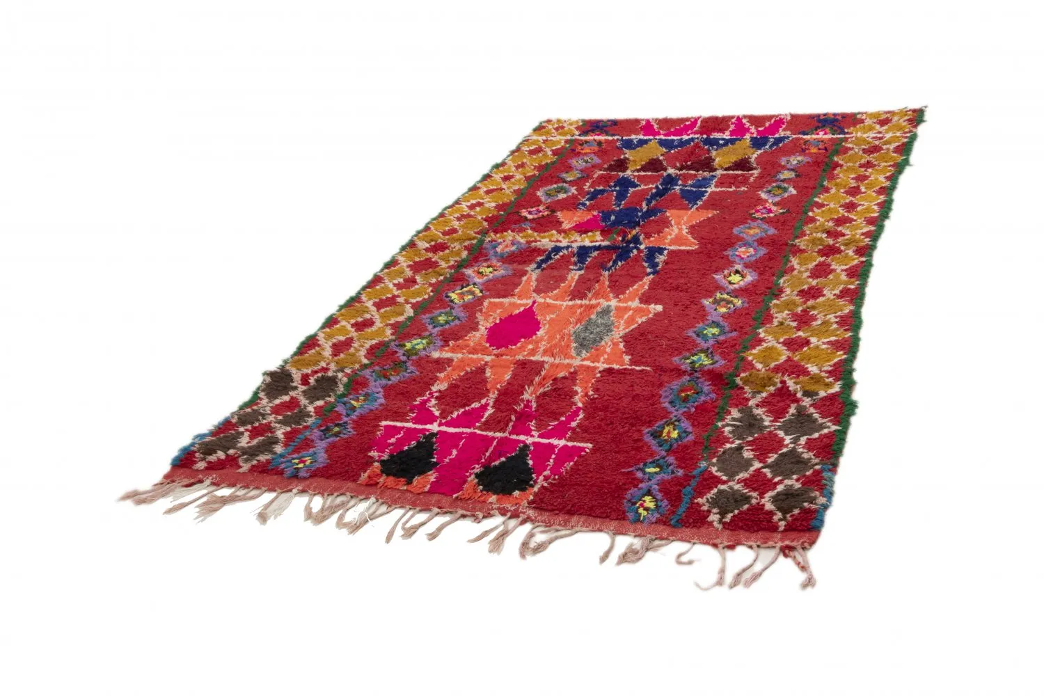 Marokkolainen Kilim matto Boucherouite 255 x 150 cm