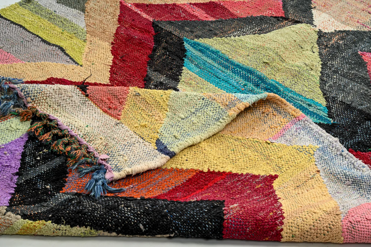 Marokkolainen Kilim matto Boucherouite 150 x 300 cm