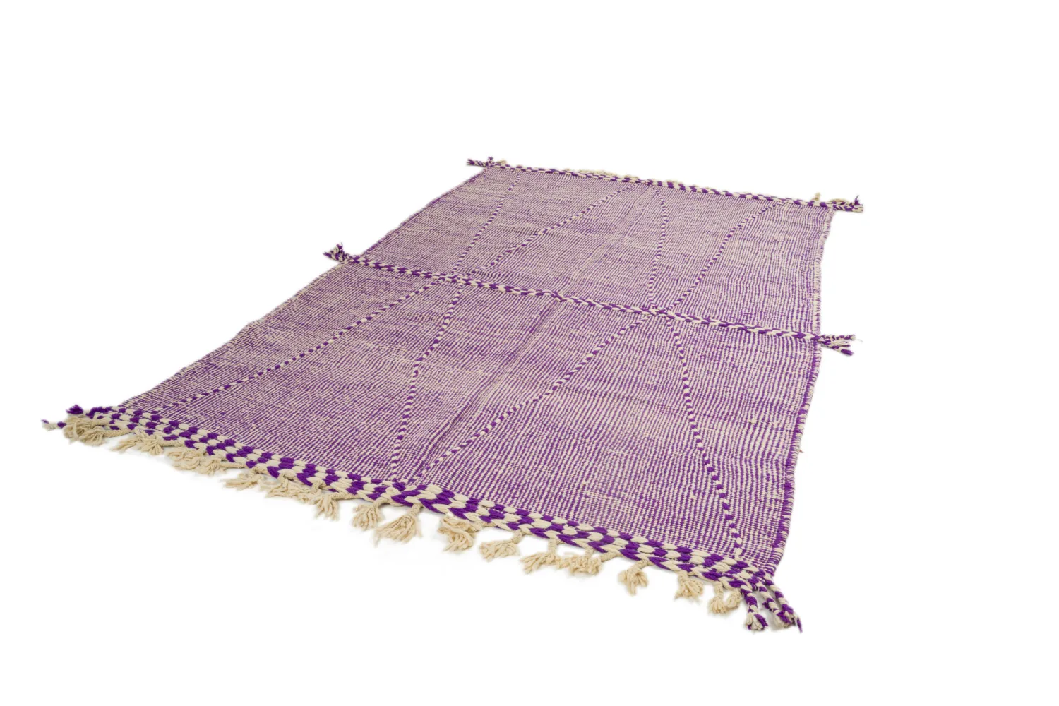 Marokkolainen Kilim matto Boucherouite 170 x 260 cm
