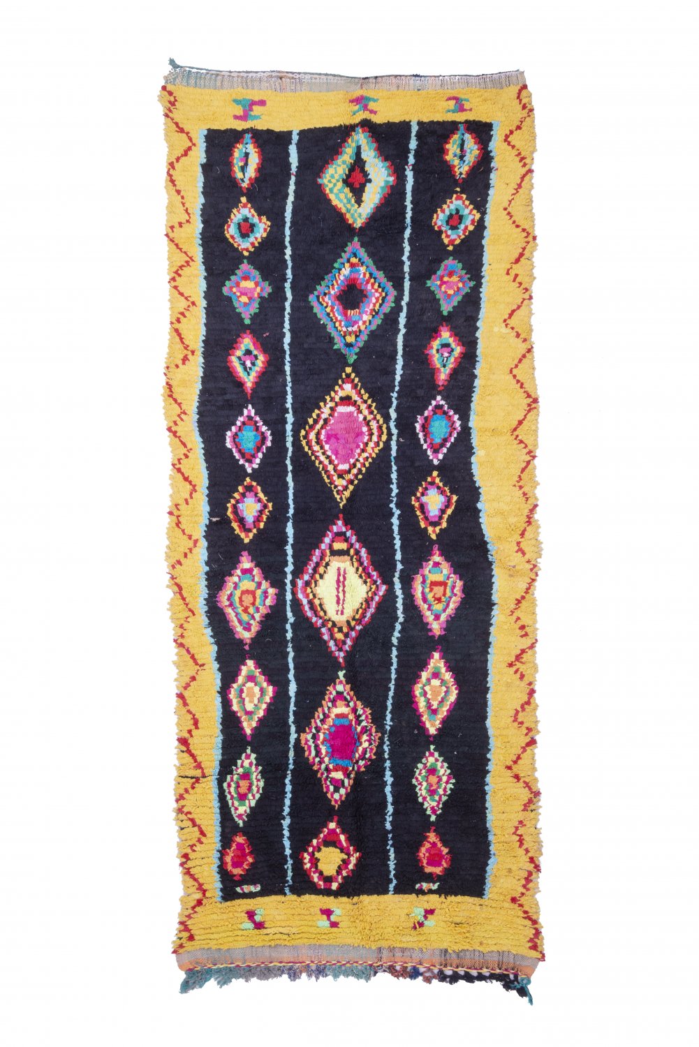 Marokkolainen Kilim matto Boucherouite 335 x 165 cm