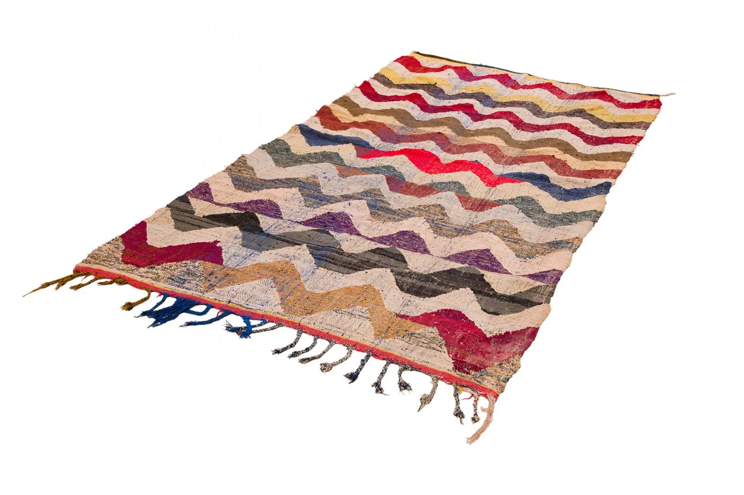 Marokkolainen Kilim matto Boucherouite 150 x 285 cm