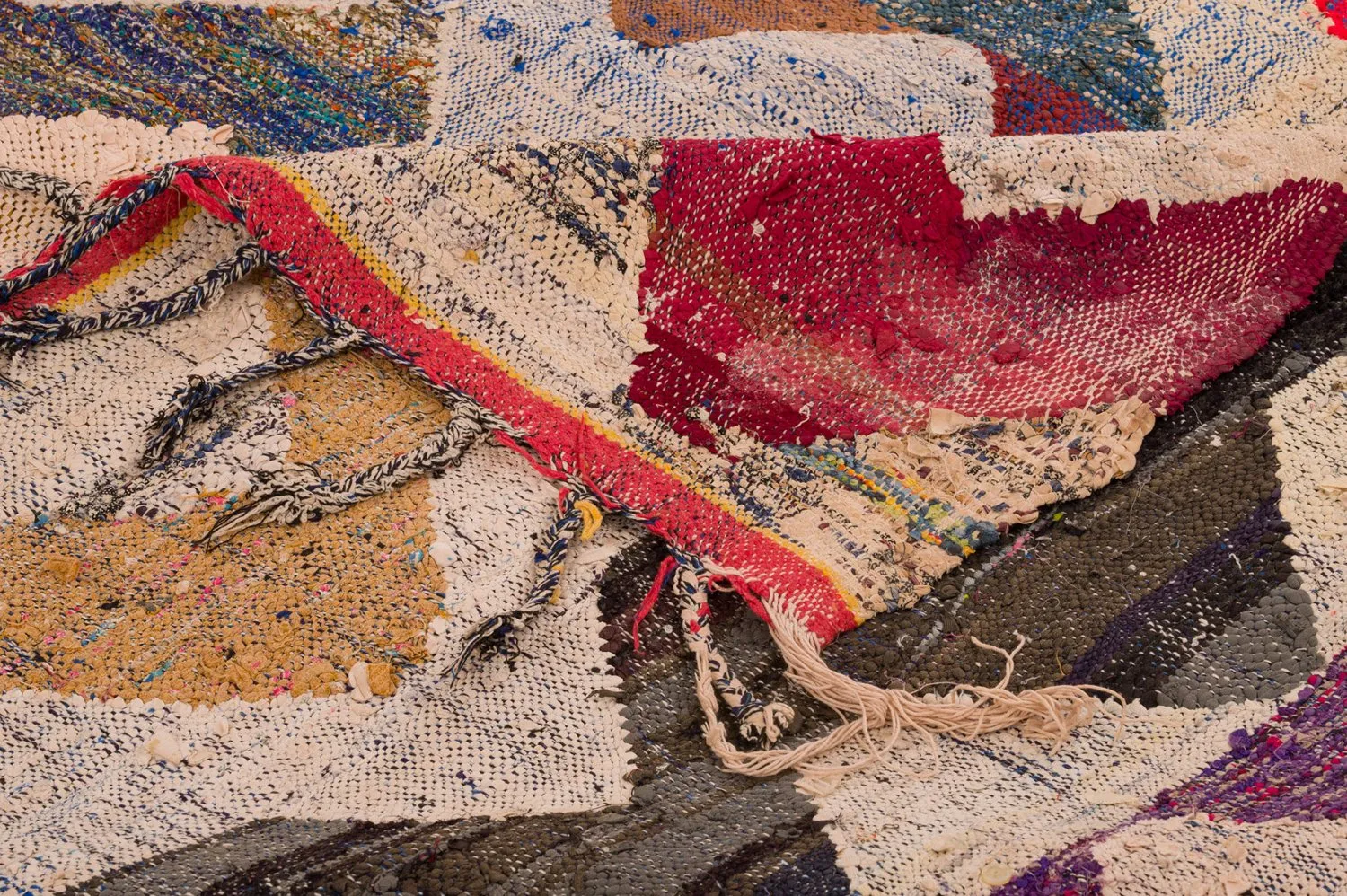 Marokkolainen Kilim matto Boucherouite 150 x 285 cm
