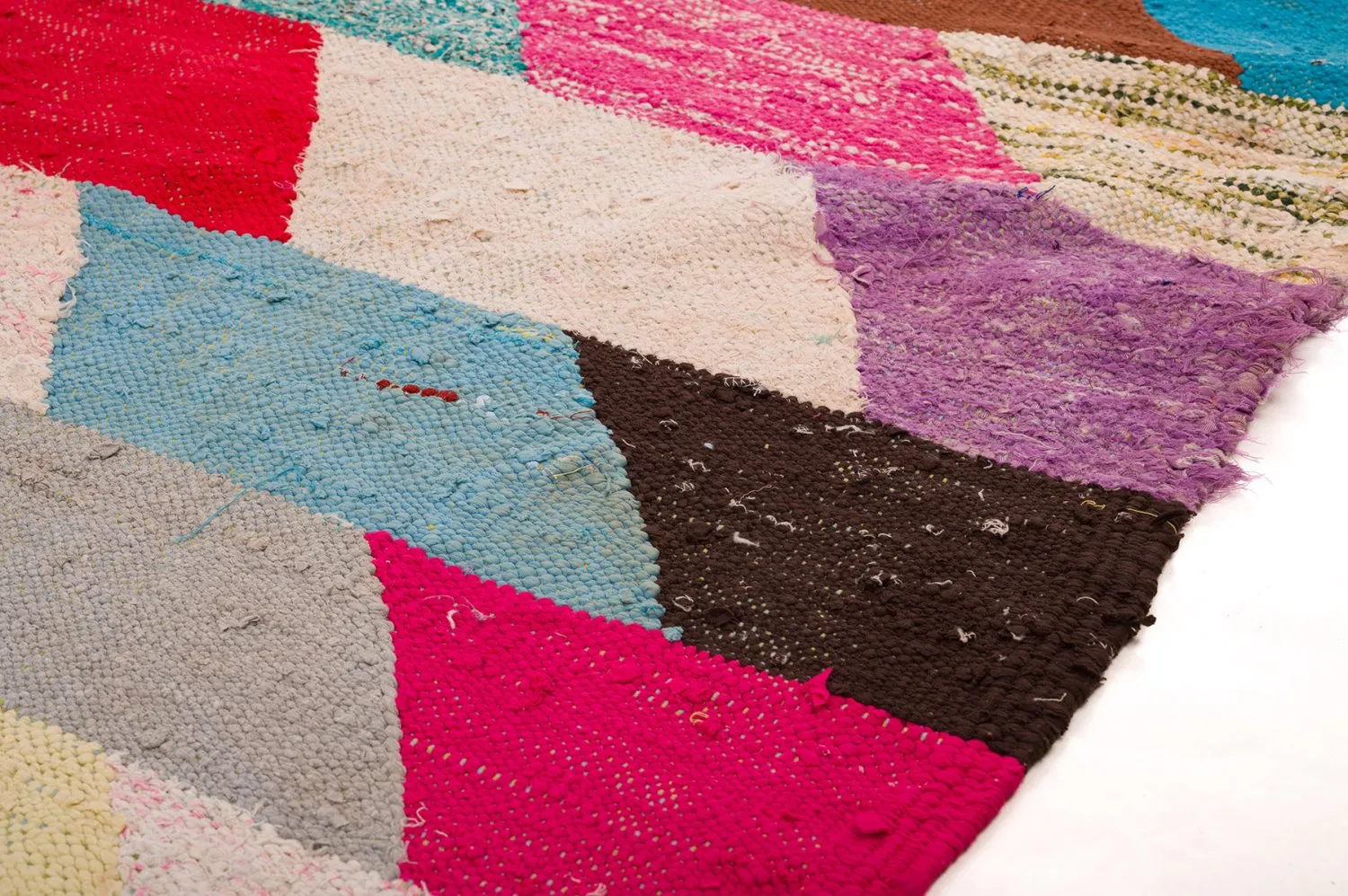 Marokkolainen Kilim matto Boucherouite 155 x 280 cm