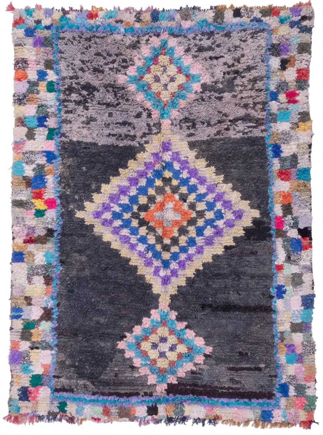 Marokkolainen Kilim matto Boucherouite 215 x 160 cm