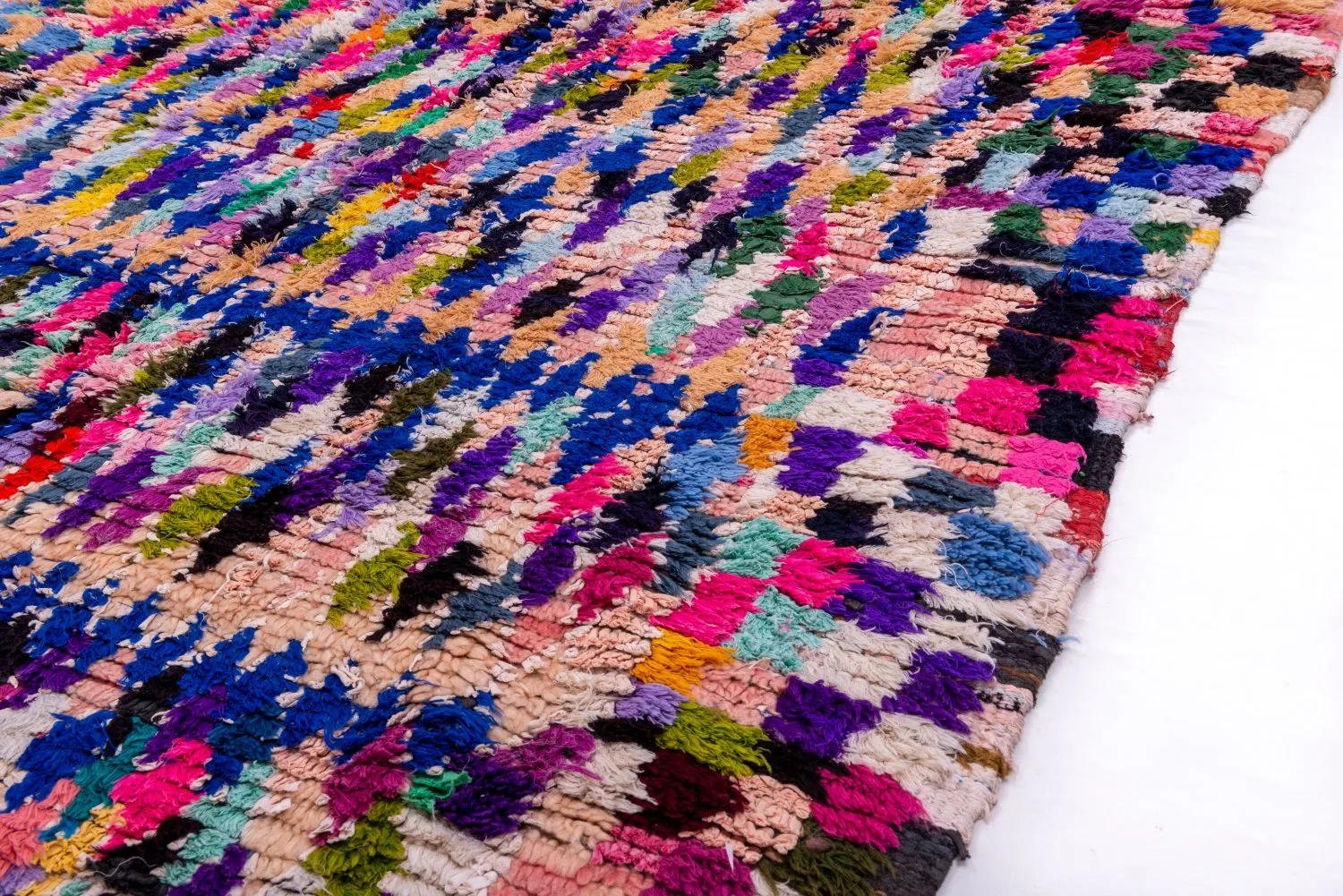 Marokkolainen Kilim matto Boucherouite 265 x 145 cm