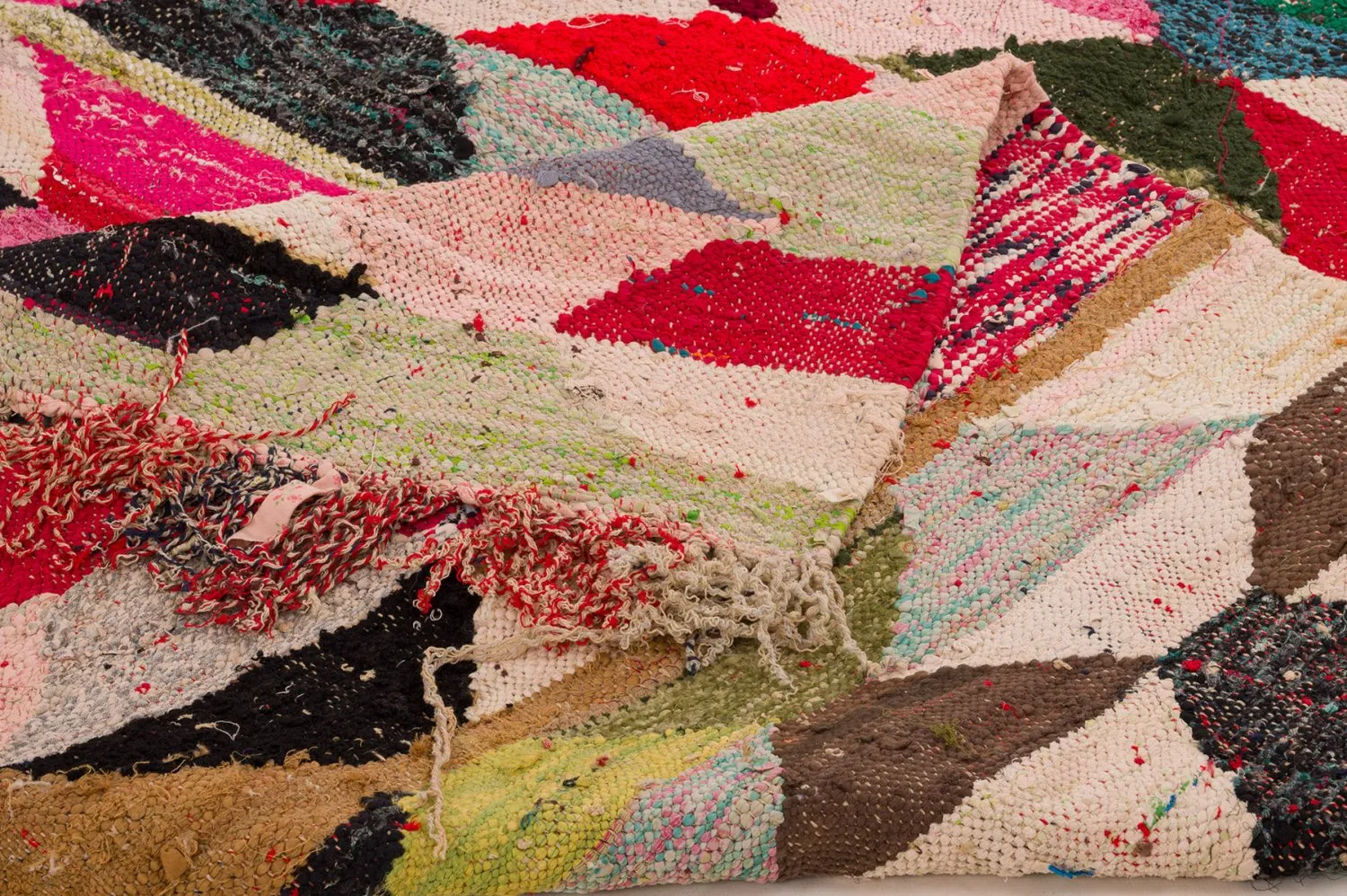 Marokkolainen Kilim matto Boucherouite 155 x 290 cm