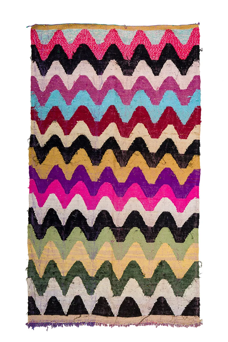 Marokkolainen Kilim matto Boucherouite 160 x 275 cm