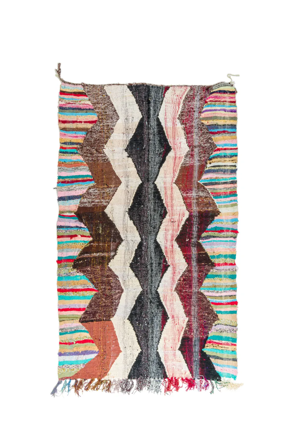 Marokkolainen Kilim matto Boucherouite 140 x 230 cm