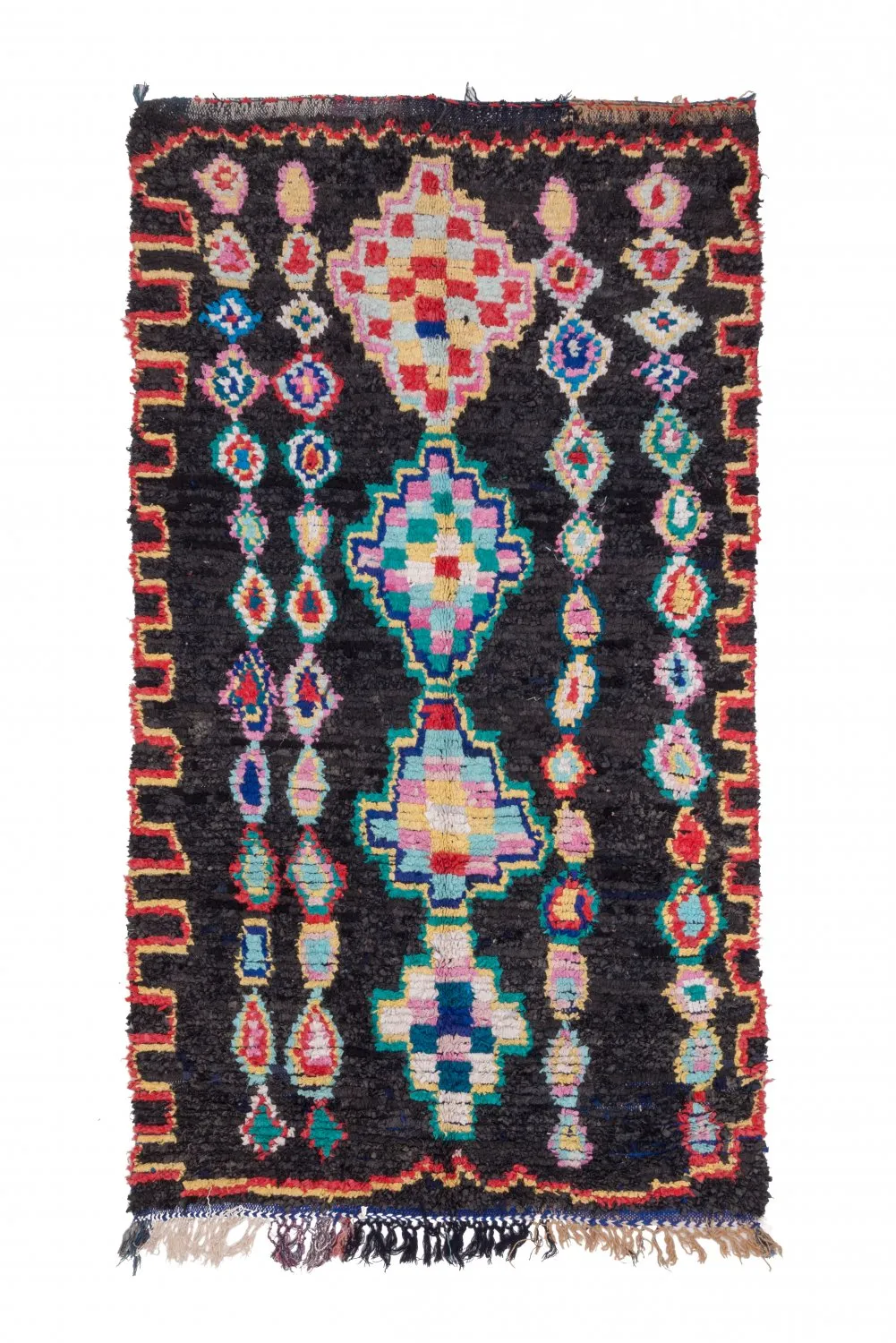 Marokkolainen Kilim matto Boucherouite 265 x 145 cm