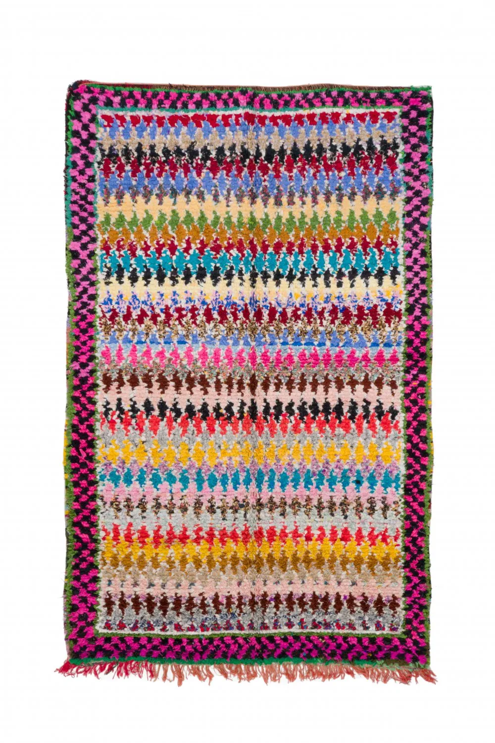 Marokkolainen Kilim matto Boucherouite 250 x 160 cm