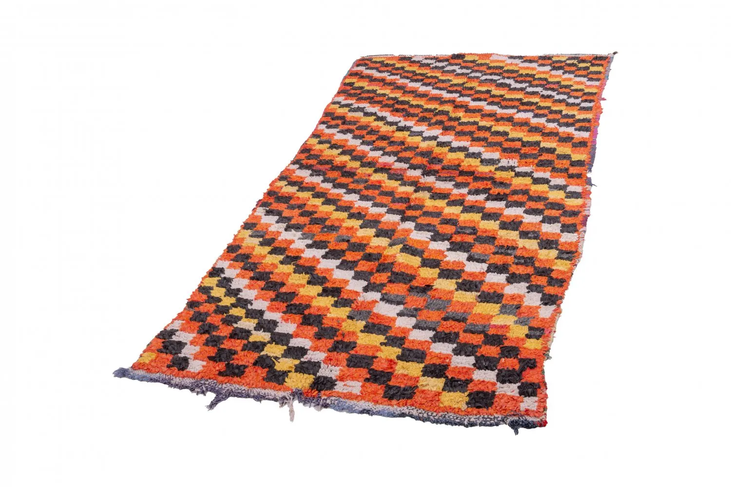 Marokkolainen Kilim matto Boucherouite 240 x 110 cm