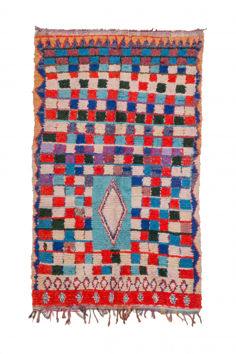 Marokkolainen Kilim matto Boucherouite 235 x 145 cm