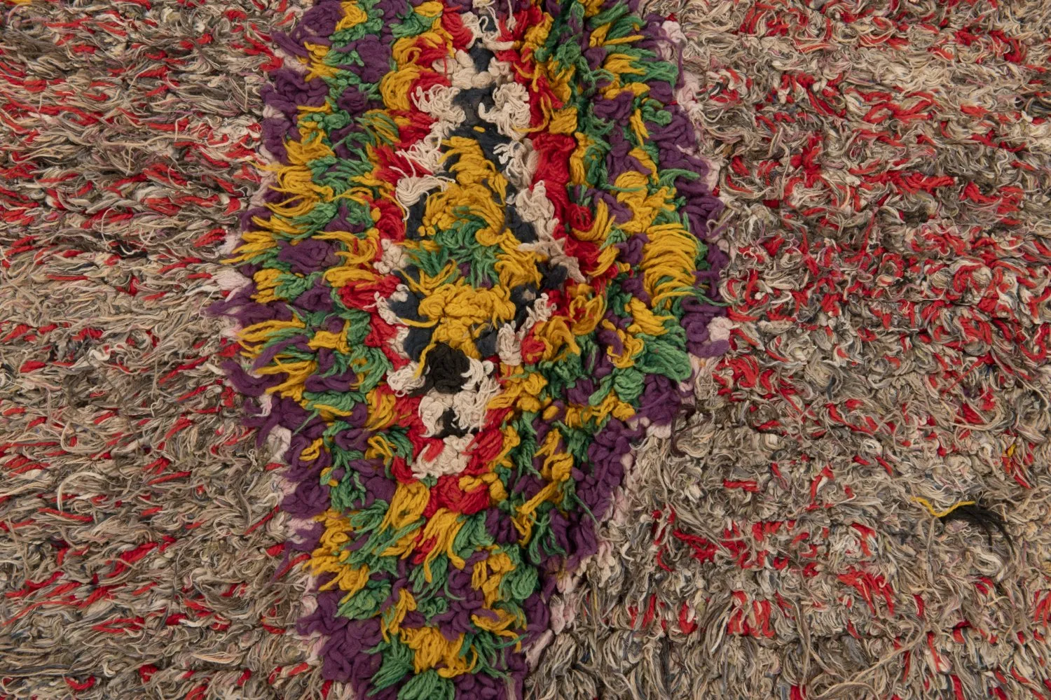 Marokkolainen Kilim matto Boucherouite 230 x 80 cm