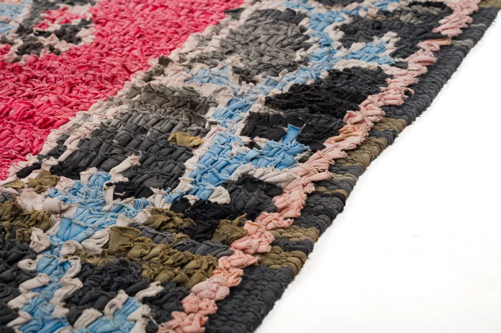 Marokkolainen Kilim matto Boucherouite 275 x 130 cm