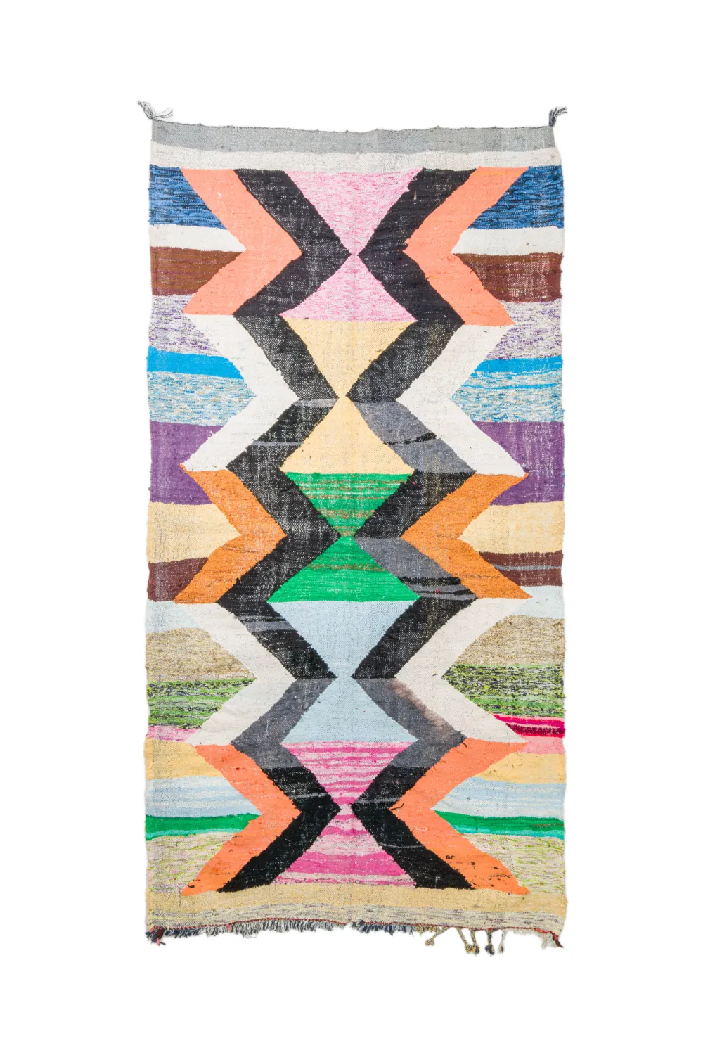 Marokkolainen Kilim matto Boucherouite 155 x 295 cm