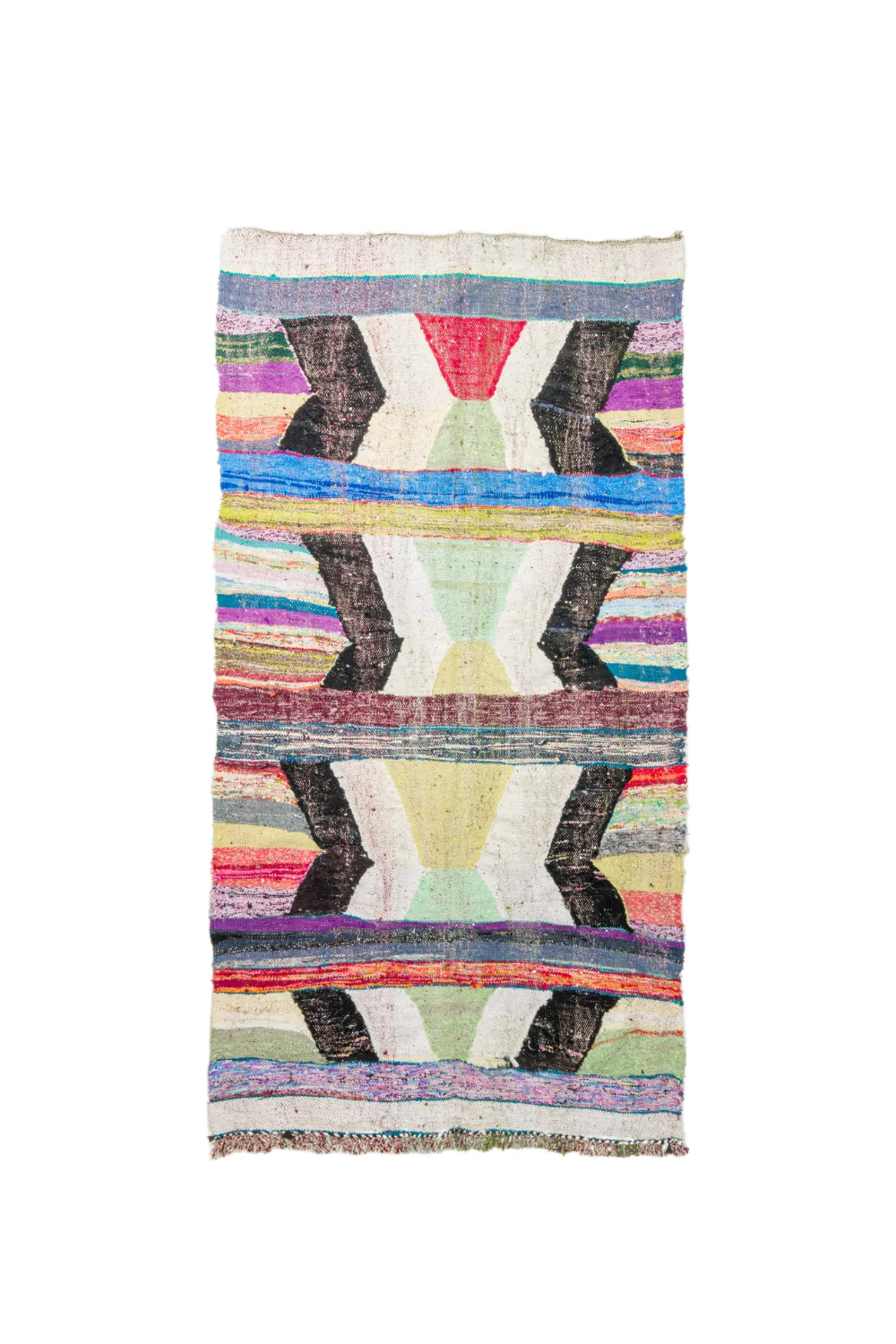 Marokkolainen Kilim matto Boucherouite 130 x 245 cm