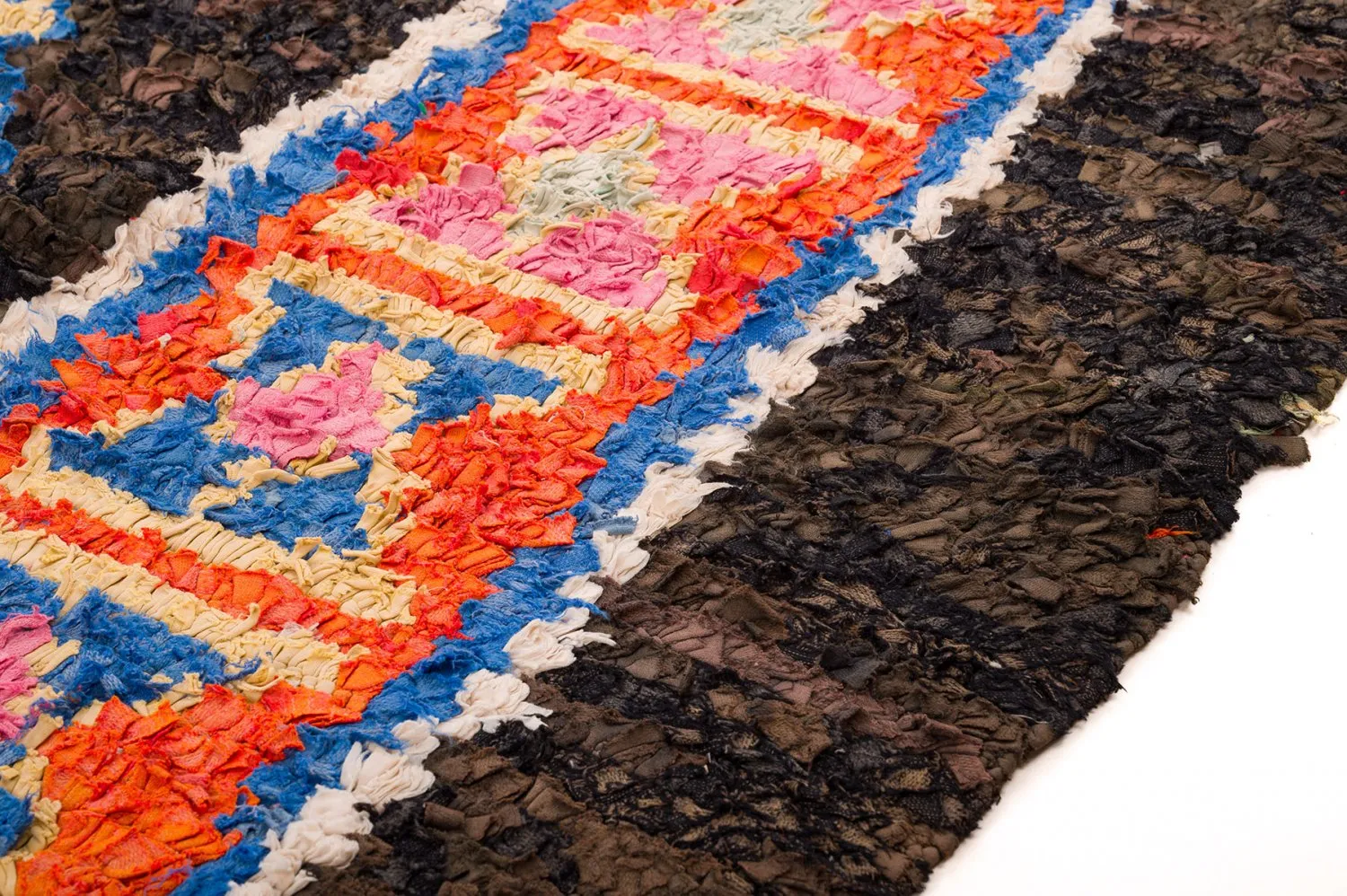 Marokkolainen Kilim matto Boucherouite 160 x 310 cm