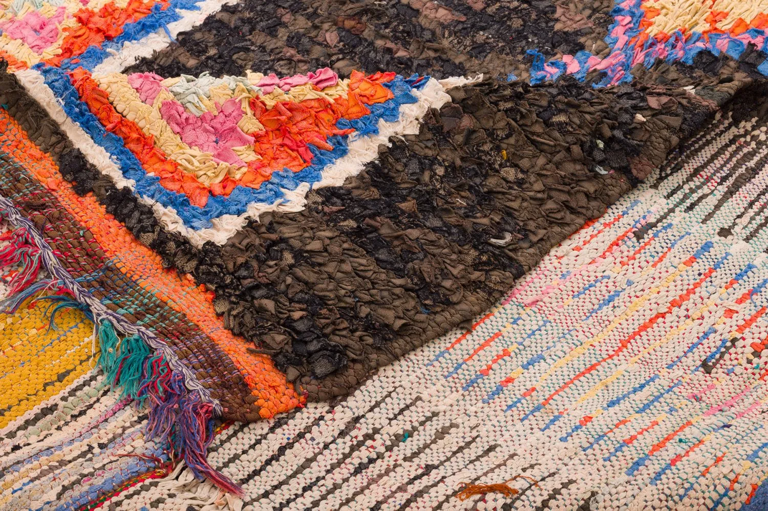 Marokkolainen Kilim matto Boucherouite 160 x 310 cm