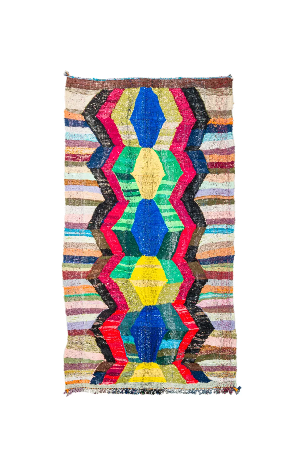 Marokkolainen Kilim matto Boucherouite 150 x 275 cm
