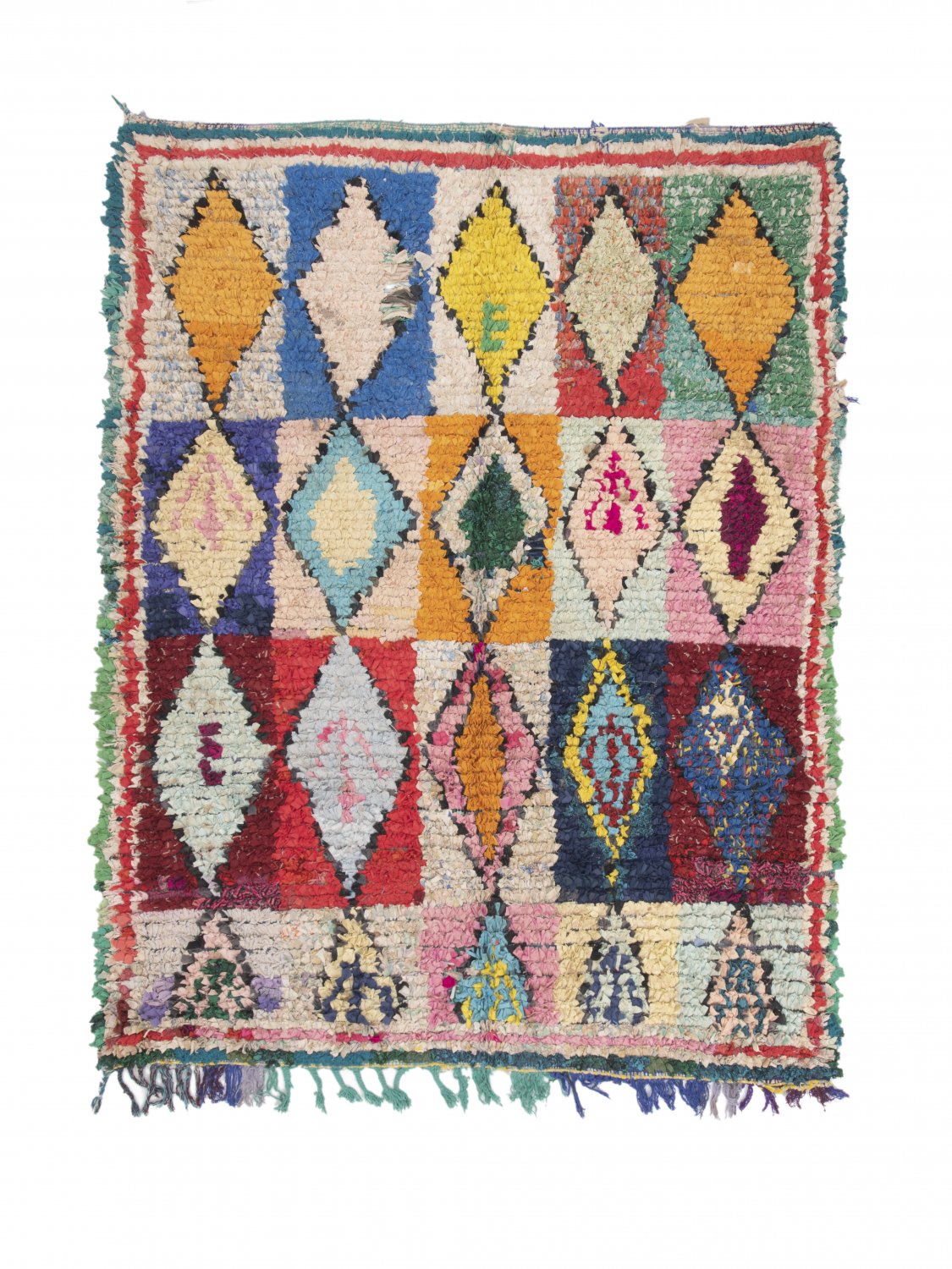 Marokkolainen Kilim matto Boucherouite 200 x 160 cm