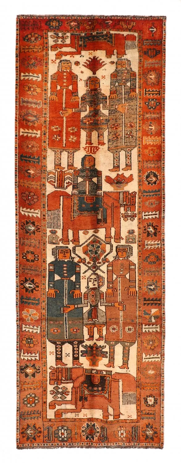 Itämainen matto Hamedan 405 x 138 cm