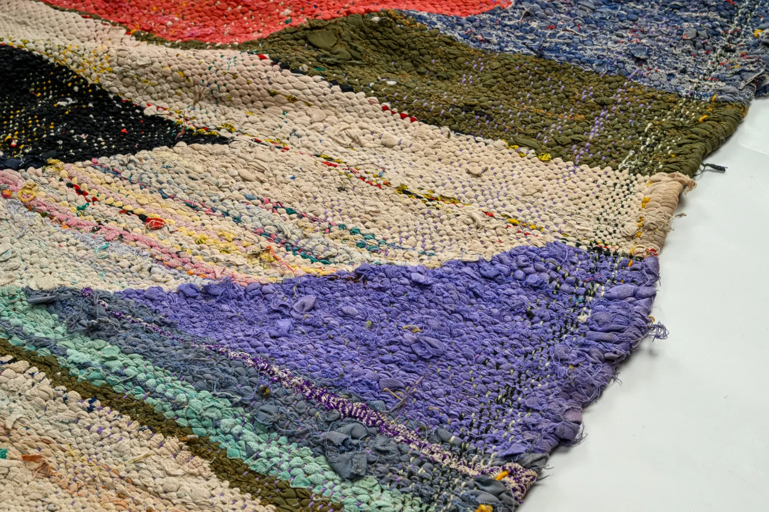 Marokkolainen Kilim matto Boucherouite 165 x 350 cm