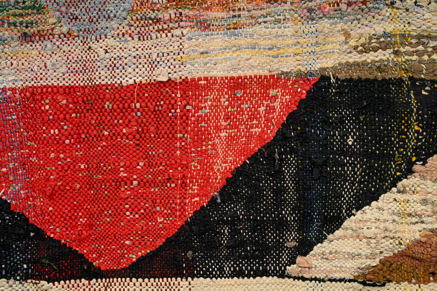 Marokkolainen Kilim matto Boucherouite 165 x 350 cm