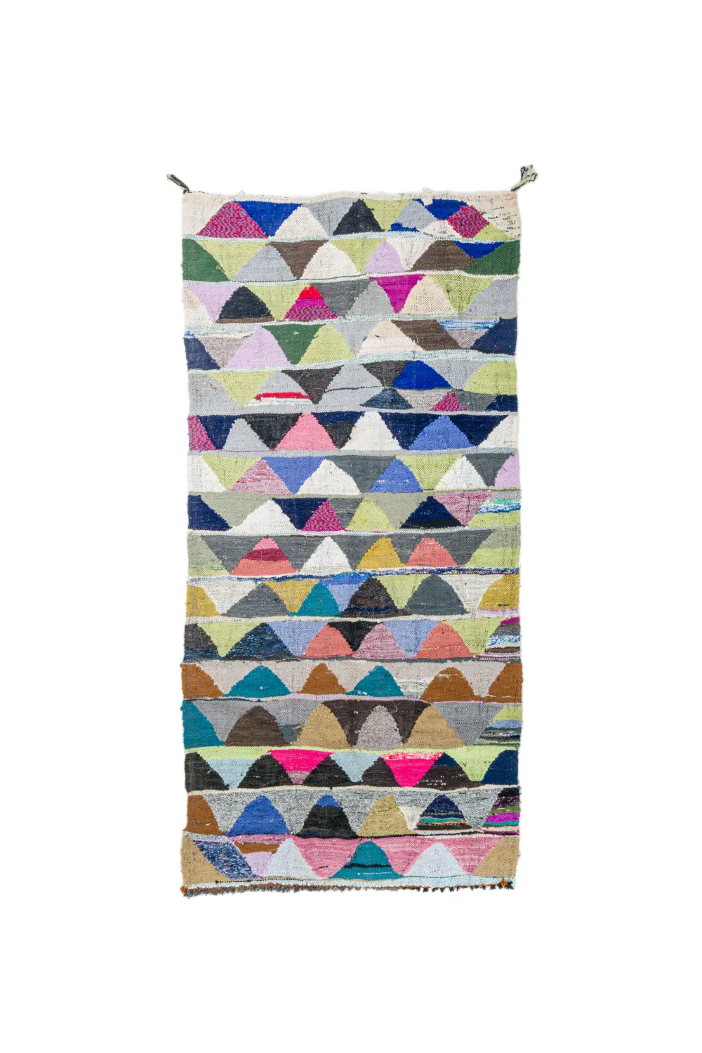 Marokkolainen Kilim matto Boucherouite 145 x 305 cm