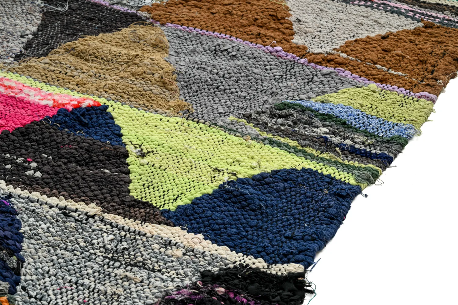 Marokkolainen Kilim matto Boucherouite 145 x 305 cm