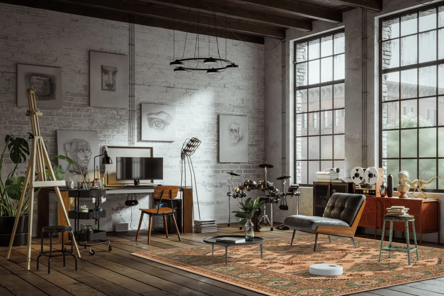 Wilton-matto - Lamperti (beige)
