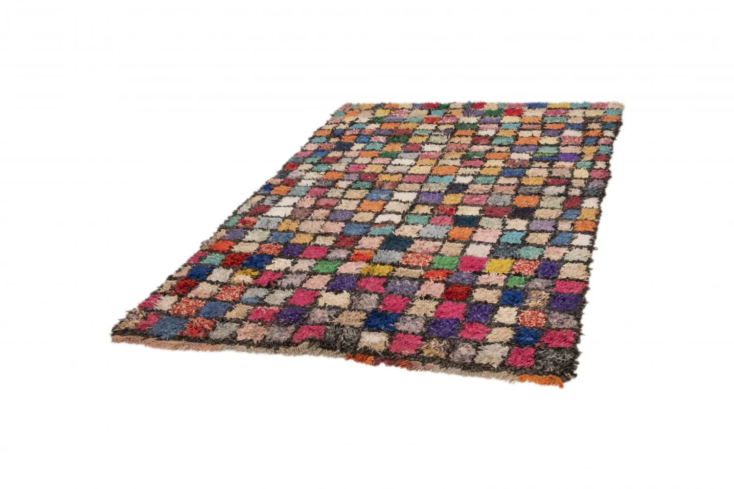 Marokkolainen Kilim matto Boucherouite 230 x 140 cm