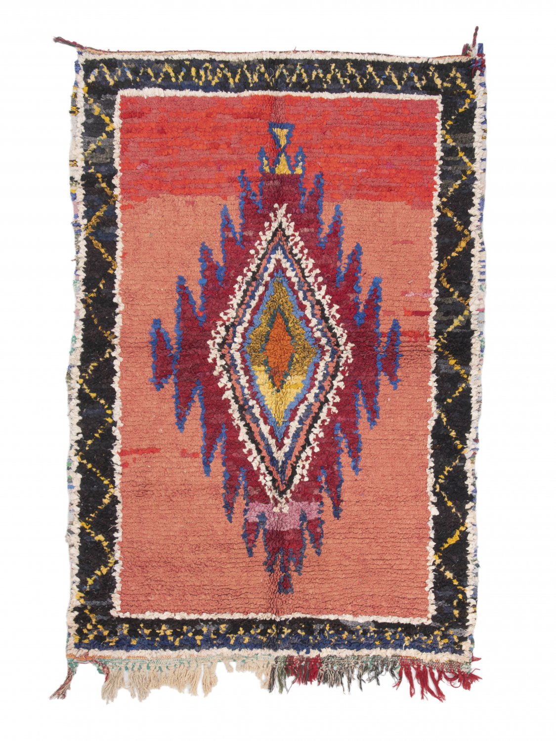 Marokkolainen Kilim matto Boucherouite 200 x 130 cm