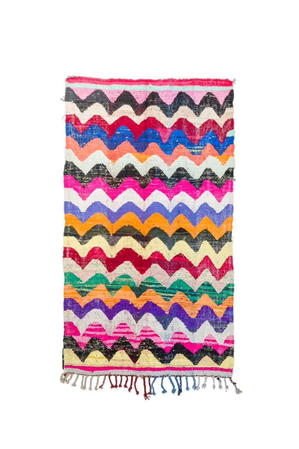 Marokkolainen Kilim matto Boucherouite 150 x 260 cm