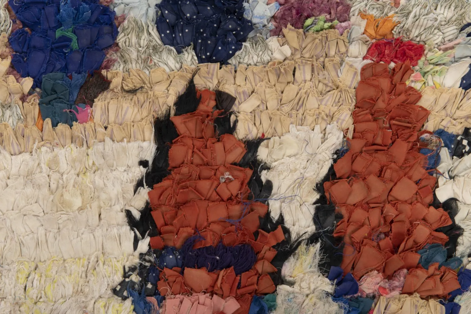 Marokkolainen Kilim matto Boucherouite 220 x 140 cm
