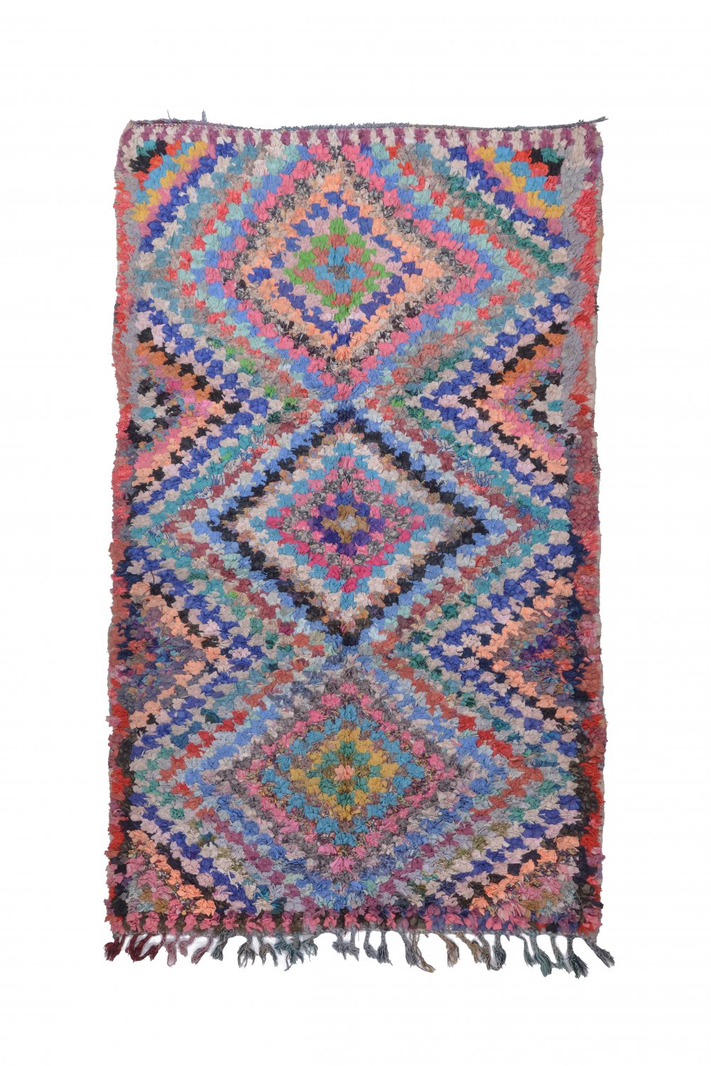 Marokkolainen Kilim matto Boucherouite 230 x 135 cm