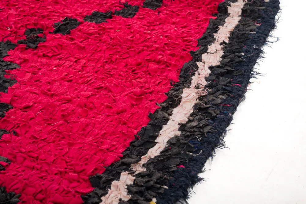 Marokkolainen Kilim matto Boucherouite 310 x 145 cm