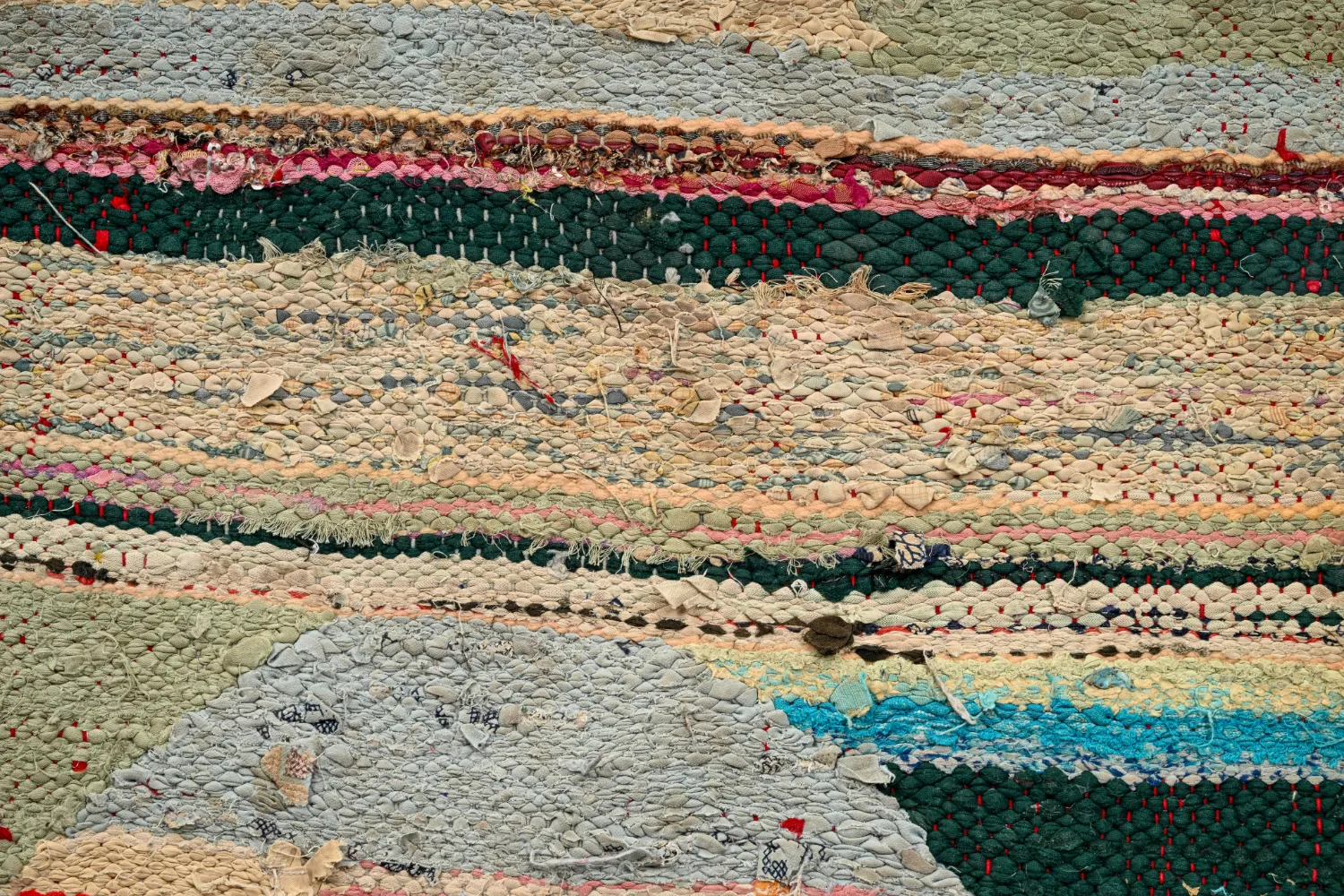 Marokkolainen Kilim matto Boucherouite 120 x 245 cm