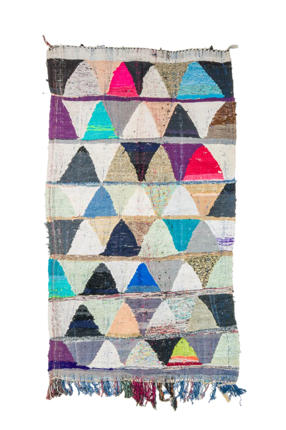 Marokkolainen Kilim matto Boucherouite 125 x 230 cm