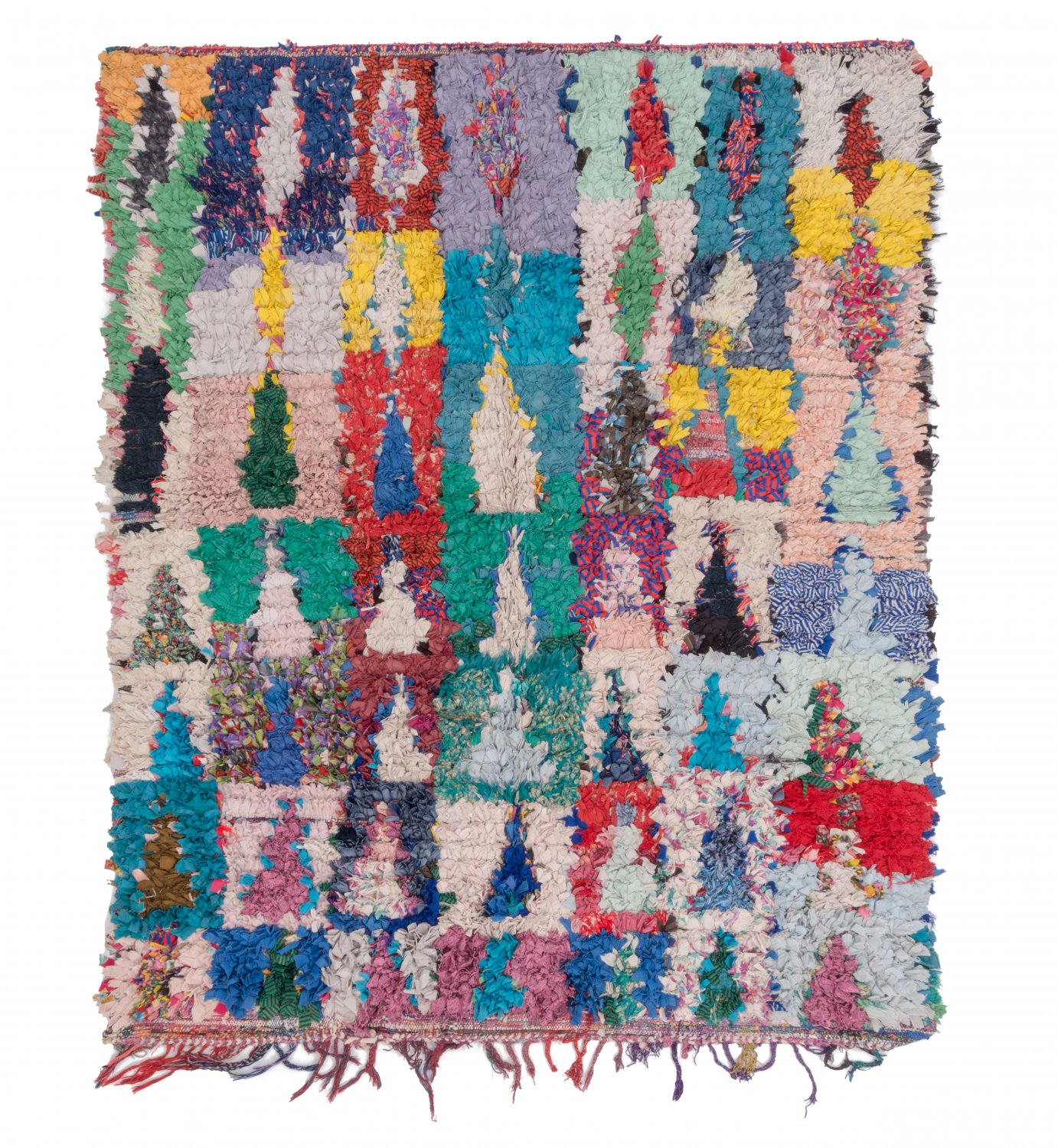 Marokkolainen Kilim matto Boucherouite 200 x 160 cm