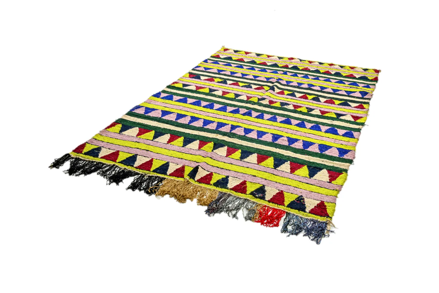 Marokkolainen Kilim matto Boucherouite 170 x 255 cm