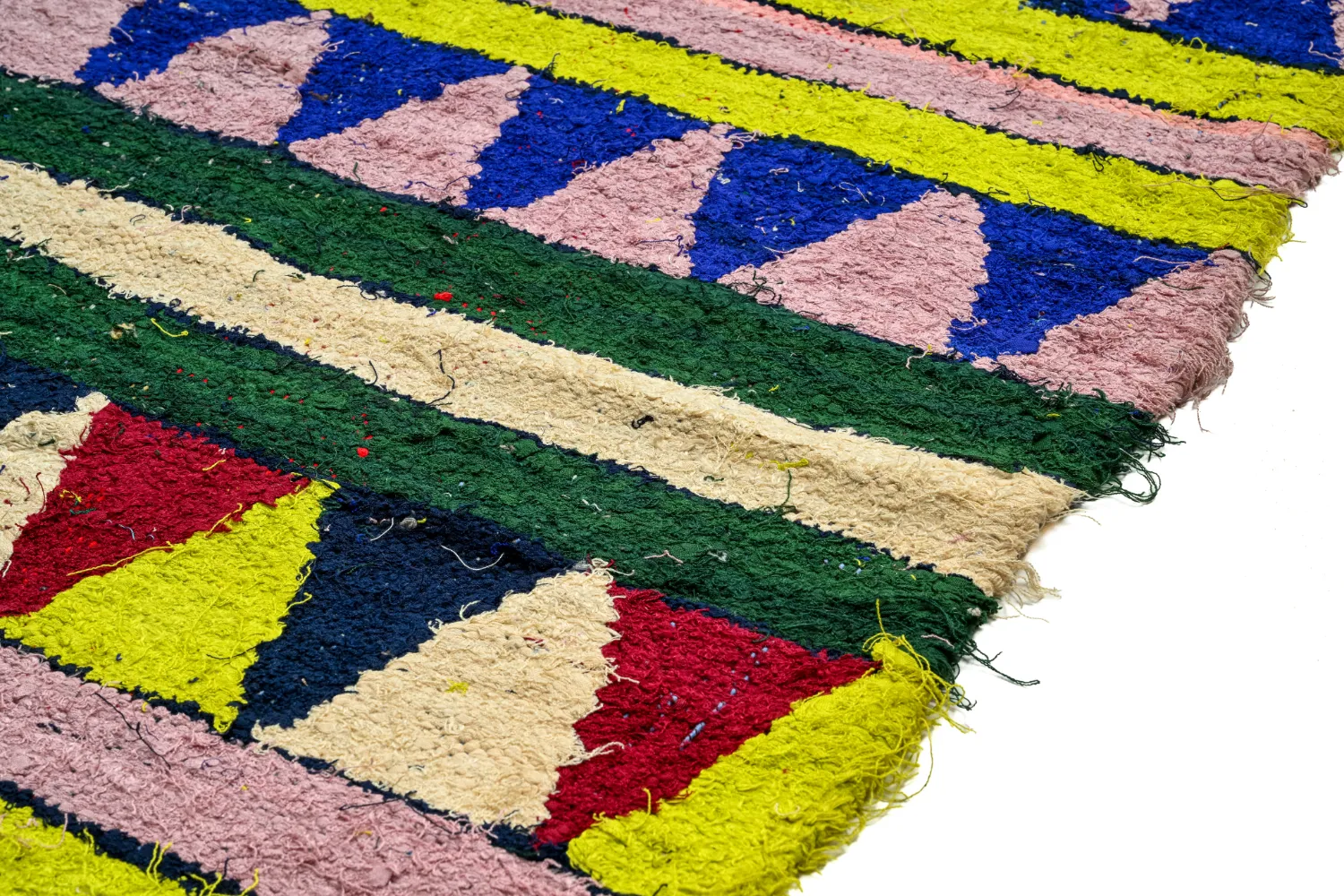 Marokkolainen Kilim matto Boucherouite 170 x 255 cm